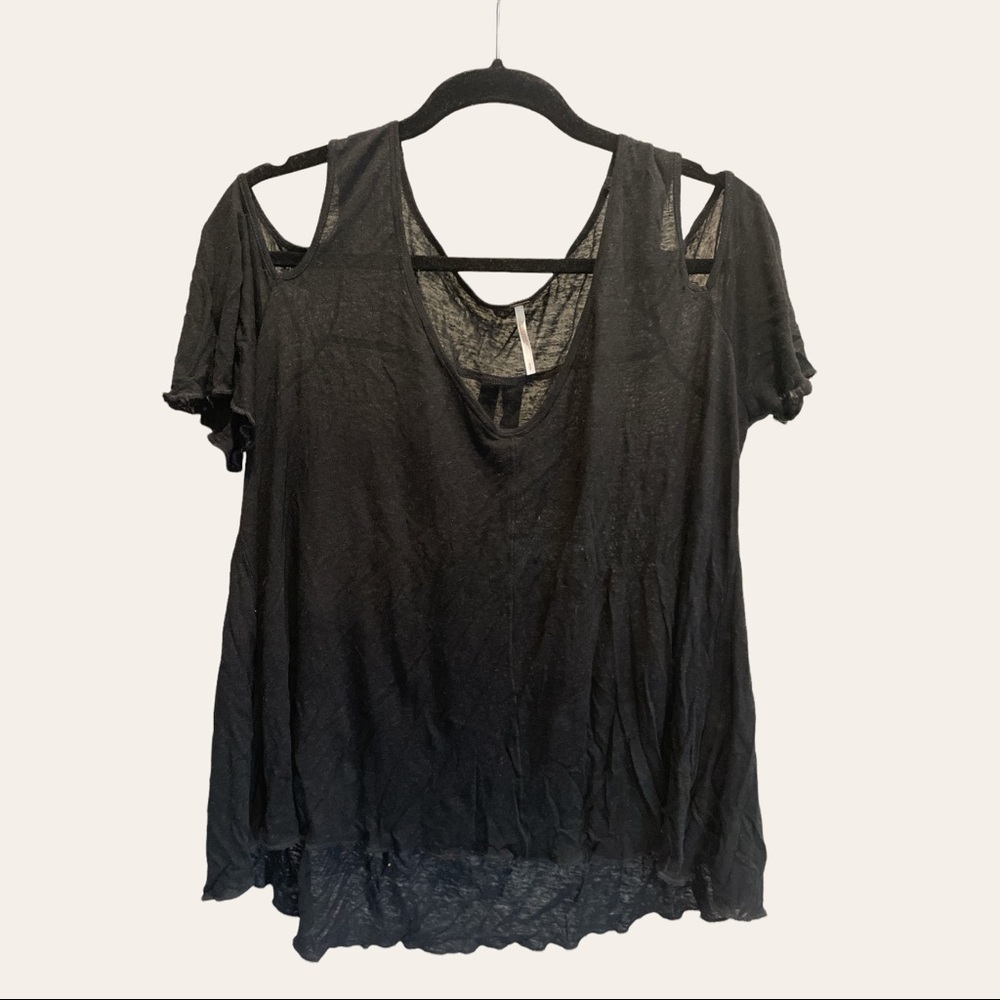 Free People Cold Shoulder Tee